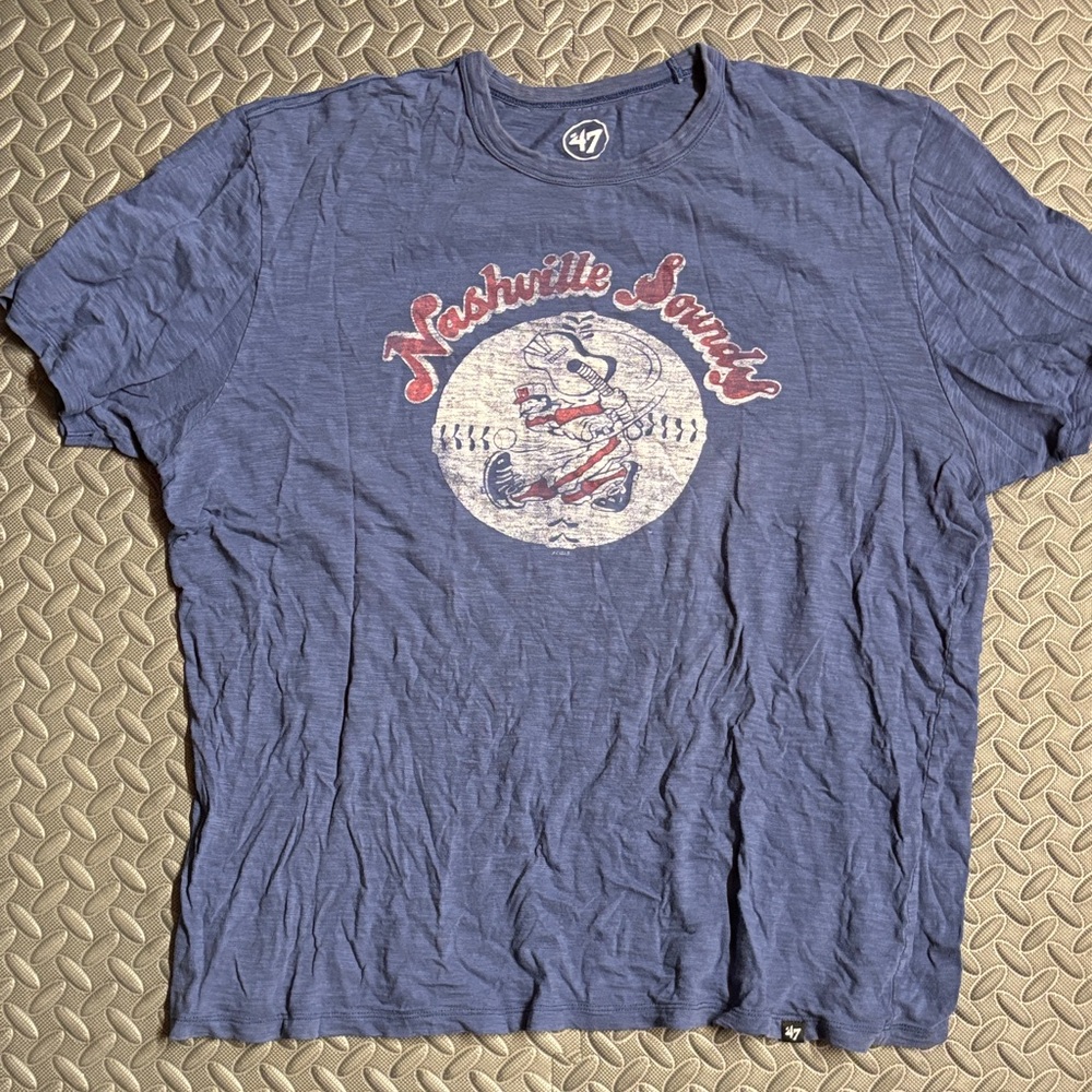 47 Brand Blue Nashville Sounds Short Sleeve Tee